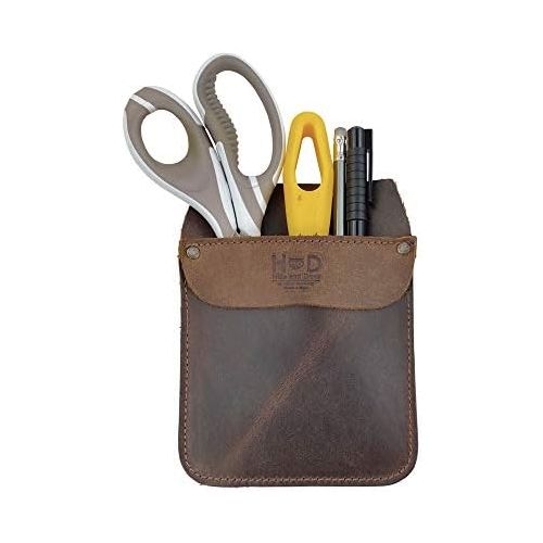  [아마존베스트]Hide & Drink, Durable Leather Work Pocket Organizer for Tools / Pens, Jeans Back Pocket Quick Grab Carry Job Tools, Office & Work Essentials Handmade Includes 101 Year Warranty ::