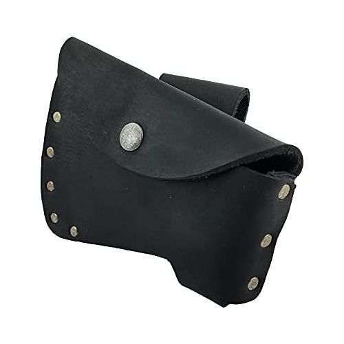  Hide & Drink, Durable Leather Hatchet Head Sheath Holster for 1.5 in. Belts, Axe Case, Blade Cover, Lumberjack Outdoors Work Essentials, Handmade Includes 101 Year Warranty