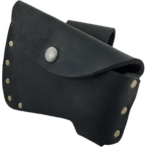  Hide & Drink, Durable Leather Hatchet Head Sheath Holster for 1.5 in. Belts, Axe Case, Blade Cover, Lumberjack Outdoors Work Essentials, Handmade Includes 101 Year Warranty