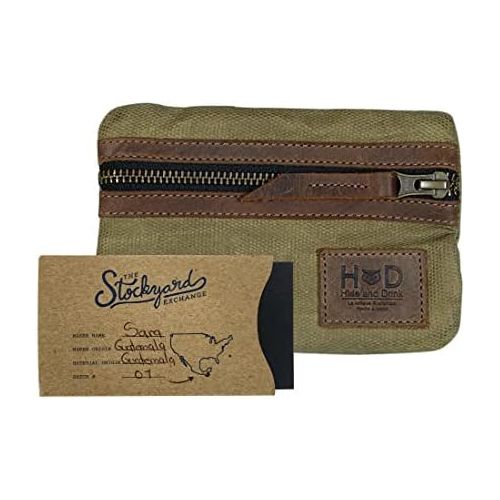  Hide & Drink, Waxed Canvas Multitool Pocket Pouch, Compact Multipurpose Zippered Bag, Mini Camping Tool Case, Organizer, Travel & Commuter Essentials, Handmade Includes 101 Year Wa