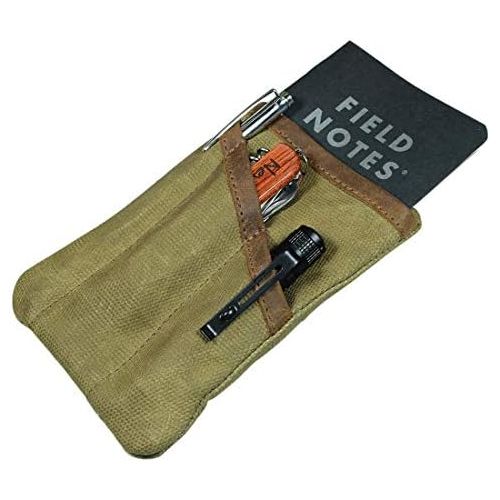  Hide & Drink, Waxed Canvas Multitool Pocket Pouch, Compact Multipurpose Zippered Bag, Mini Camping Tool Case, Organizer, Travel & Commuter Essentials, Handmade Includes 101 Year Wa