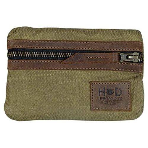  Hide & Drink, Waxed Canvas Multitool Pocket Pouch, Compact Multipurpose Zippered Bag, Mini Camping Tool Case, Organizer, Travel & Commuter Essentials, Handmade Includes 101 Year Wa