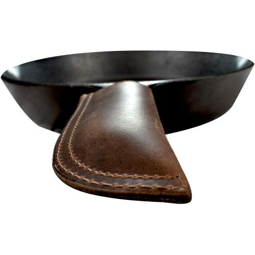  [아마존베스트]Hide & Drink, Leather Hot Handle, Panhandle Potholder, Double Layered Double Stitched, Slides On/Off Easily Onto Metal Skillet Grips, Essential Cookware Handmade Includes 101 Year