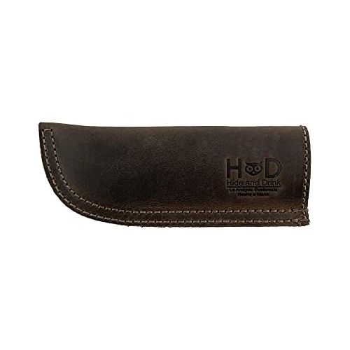  [아마존베스트]Hide & Drink, Leather Hot Handle, Panhandle Potholder, Double Layered Stitched, Slides On/Off Easily onto Metal Skillet Grips, Essential Cookware Handmade Includes 101 Year Warrant