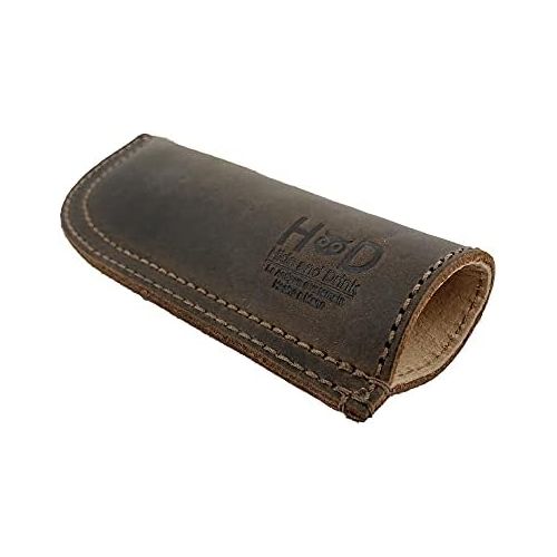  [아마존베스트]Hide & Drink, Leather Hot Handle, Panhandle Potholder, Double Layered Stitched, Slides On/Off Easily onto Metal Skillet Grips, Essential Cookware Handmade Includes 101 Year Warrant