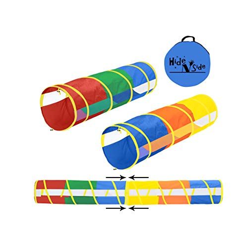  [아마존베스트]Hide N Side 2-Pack 6ft/12ft Crawl Through Play Tunnel Toy, Pop up Tunnel for Kids Toddlers Dogs Babies Infants & Children Gift Indoor & Outdoor Tube