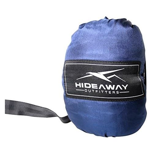  Hideaway Outfitters Outdoor Reise Camping Doppel Hangematte 2 Personen / Strandtuch / Set inkl. Baumgurte, Aufhangung, Karabiner, Beutel, Fallschirmseide High Tensity Ultraleicht Nylon (Bordeaux Rot /