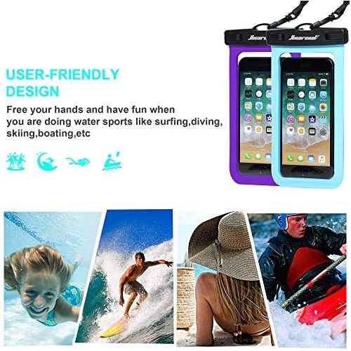  [아마존베스트]Hiearcool Universal Waterproof Case,Waterproof Phone Pouch - IPX8 Cellphone Dry Bag for iPhone XR/8/ 8plus/7/7plus/6s Samsung Galaxy s10/s9 Google Pixel 2 HTC LG Sony Moto up to 7.