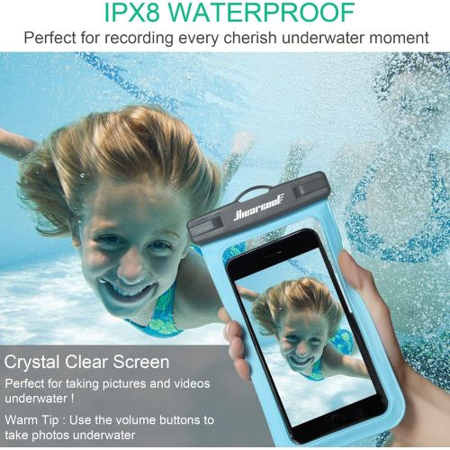  [아마존베스트]Hiearcool Universal Waterproof Case,Waterproof Phone Pouch - IPX8 Cellphone Dry Bag for iPhone XR/8/ 8plus/7/7plus/6s Samsung Galaxy s10/s9 Google Pixel 2 HTC LG Sony Moto up to 7.