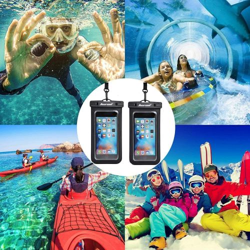  [아마존베스트]Hiearcool Universal Waterproof Case,Waterproof Phone Pouch Compatible for iPhone 11 Pro Max XS Max XR X 8 7 6S Plus Samsung Galaxy s10/s9 Google Pixel 2 HTC Up to 7.0,IPX8 Cellphone Dry Bag