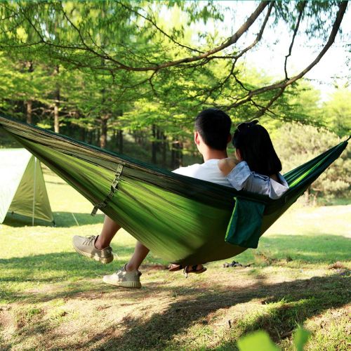  Hieha Camping Hammock with Mosquito Net, Portable Hammocks with Bug Insect Net, Tree Straps & Carabiners for Outdoor Backpacking, Travel (Upgraded Version Easy Assemble The Net)