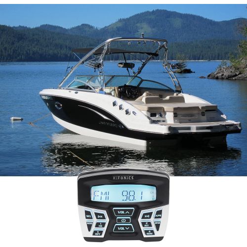  Hifonics TPS-MR1 Marine Gauge Hole Mount Bluetooth Receiver Radio Stereo 4 Boat