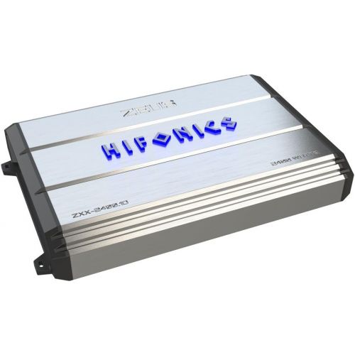  Hifonics ZXX-2400.1D Zeus Mono Channel Car Audio Amplifier (Silver) ? Class D Amp, 2400-Watt, Aluminum Heat Sink, Variable Electronic Crossover, Illuminated Logo, Bass Remote Inclu