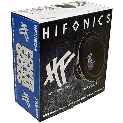  Hifonics HIFONICS HFX12D4 12 Car Audio Subwoofers 1600W- Combined Effect of 2 Speakers