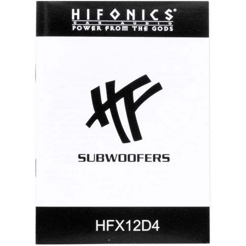  Hifonics HFX12D4 12-Inch 1600 Watt HF Series Dual 4 Ohm Car Subwoofers, Pair of 2