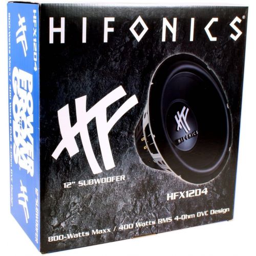  Hifonics HFX12D4 12-Inch 1600 Watt HF Series Dual 4 Ohm Car Subwoofers, Pair of 2