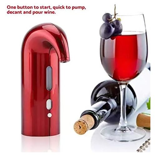  [아마존베스트]Higfra Electric Wine Aerator Pourer, Stopper Multi-Smart Automatic Filter Wine Dispenser - Premium Aerating Pourer and Decanter Spout - wine preserver(Lucky red)