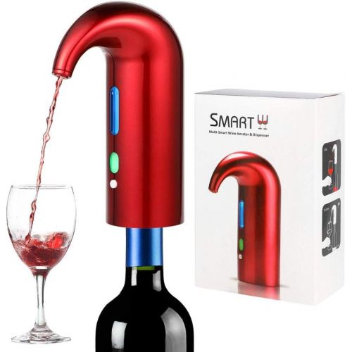  [아마존베스트]Higfra Electric Wine Aerator Pourer, Stopper Multi-Smart Automatic Filter Wine Dispenser - Premium Aerating Pourer and Decanter Spout - wine preserver(Lucky red)