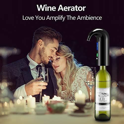  [아마존베스트]Higfra Electric Wine Aerator Pourer, Stopper Multi-Smart Automatic Filter Wine Dispenser - Premium Aerating Pourer and Decanter Spout - wine preserver(Lucky red)