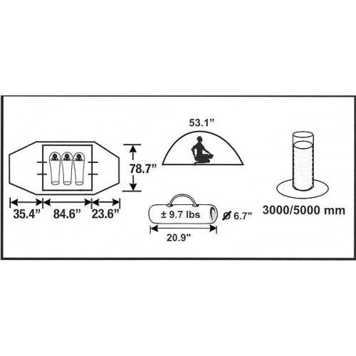  High Peak South Col 4 Season Backpacking Tent 3 Person 9.7 lbs!