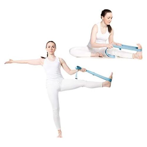  [아마존베스트]High Pulse Yoga Strap (300 x 3.8 cm) | Set of 1 or 5 - High Quality Yoga Strap with Closure as Practical Aid for Yoga or Pilates - 100% Cotton