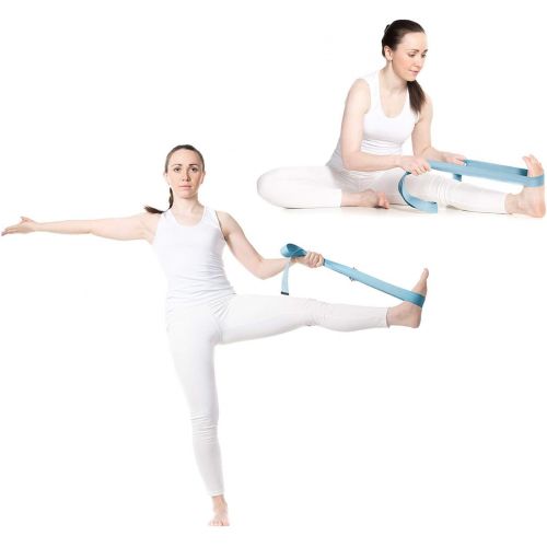  [아마존베스트]High Pulse Yoga Strap (300 x 3.8 cm) | Set of 1 or 5 - High Quality Yoga Strap with Closure as Practical Aid for Yoga or Pilates - 100% Cotton