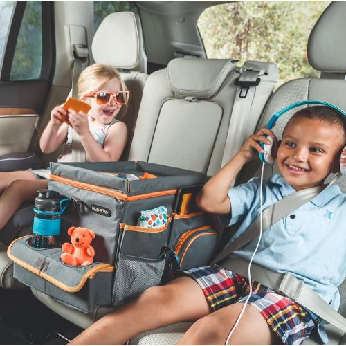  [아마존베스트]High Road Car Organizer for Kids with Cooler and Snack Tray (Gray)