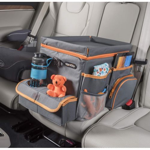  [아마존베스트]High Road Car Organizer for Kids with Cooler and Snack Tray (Gray)