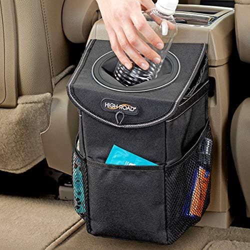  High Road StashAway Console and Headrest Car Trash Can with Lid