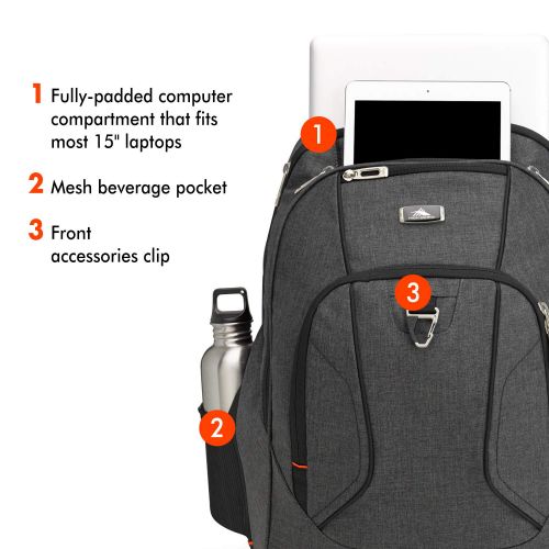  High Sierra Endeavor Business Wheeled Backpack - Carry-on Wheeled Backpack for Adults - Laptop Backpack with Wheels - Sleek, Stylish Unisex Campus Backpack - Ideal Business Backpac