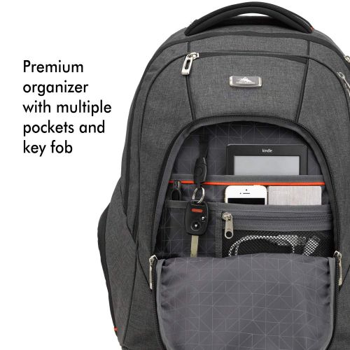  High Sierra Endeavor Business Wheeled Backpack - Carry-on Wheeled Backpack for Adults - Laptop Backpack with Wheels - Sleek, Stylish Unisex Campus Backpack - Ideal Business Backpac