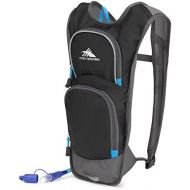 High Sierra HydraHike Hydration Backpack, Lightweight Running Backpack, Cycling, Hiking, for Men, Women & Kids, Black/Slate/Pool, 4L