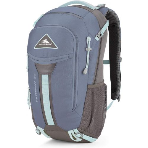  High Sierra Pathway Internal Frame Hiking Backpack, Grey Blue/Mercury/Blue Haze, 30L
