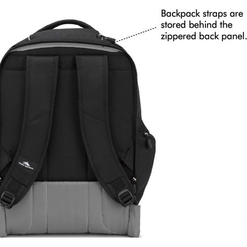  High Sierra Powerglide Wheeled Laptop Backpack, Great for High School, College Backpack, Rolling School Bag, Business Backpack, Travel Backpack, Carry-on Bag Perfect for Men and Wo