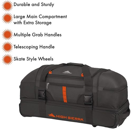  High Sierra Evolution Wheeled Drop Bottom Duffel Bag, 30