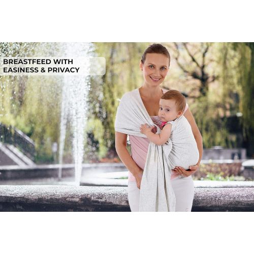 High5Kids Multi-Functional Baby Ring Sling, Baby Carrier, Bundled with a Pacifier Clip