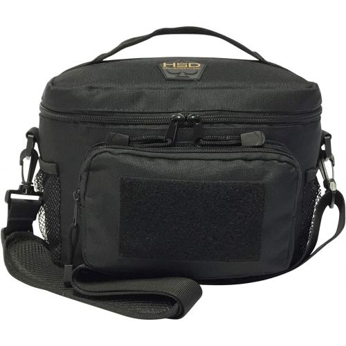  [아마존베스트]HighSpeedDaddy HSD Tactical Lunch Bag - Insulated Cooler, Lunch Box with MOLLE/PALS Webbing, Adjustable Padded Shoulder Strap, for Adults and Kids (Black)