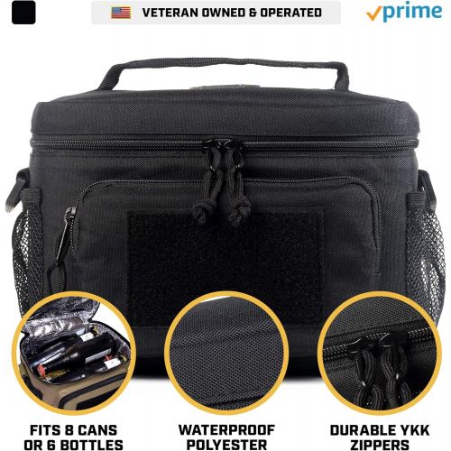  [아마존베스트]HighSpeedDaddy HSD Tactical Lunch Bag - Insulated Cooler, Lunch Box with MOLLE/PALS Webbing, Adjustable Padded Shoulder Strap, for Adults and Kids (Black)