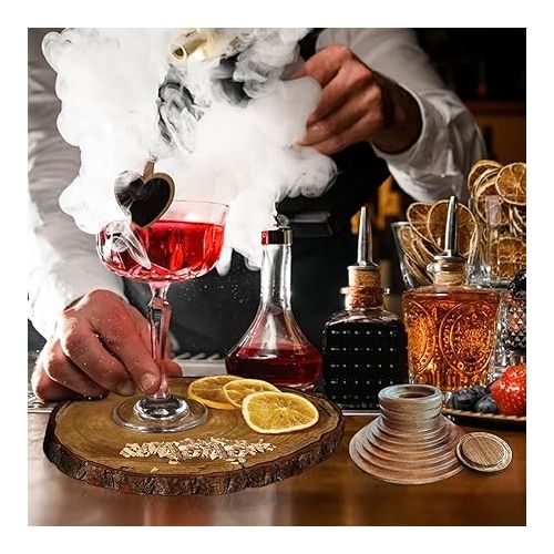  Highball & Chaser Cocktail Smoker With Flavor Blaster Smoke Top Old fashioned Smoker Kit Includes: Gift Box, Brush,Torch, Drink Smoker, Cocktail Recipe Book, Cherry Wood Chips (No Butane)