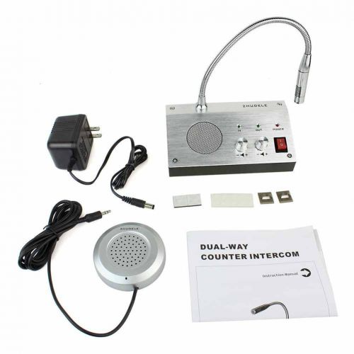  Higoo(tm) ZDL-9908 BankOfficeStoreStation Counter Window Intercom System, Dual-way Intercommunication Microphone, Interphone System