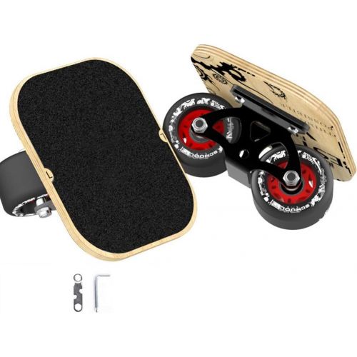  Hihey 1 Paar Skate Board Drift Board fuer Roller Road Drift Platte Anti-Skid Skateboard Sport Ahorn Pedal PU Rader Tragbare Roller Road Drift Skates