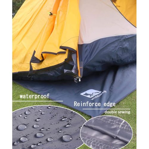  Hikeman Hexagonal Tent Footprint,1-4 Person Ultralight Waterproof Tent Tarp Ground Sheet Mat with 6 Tent Stakes for Camping Hiking Picnic Backpacking
