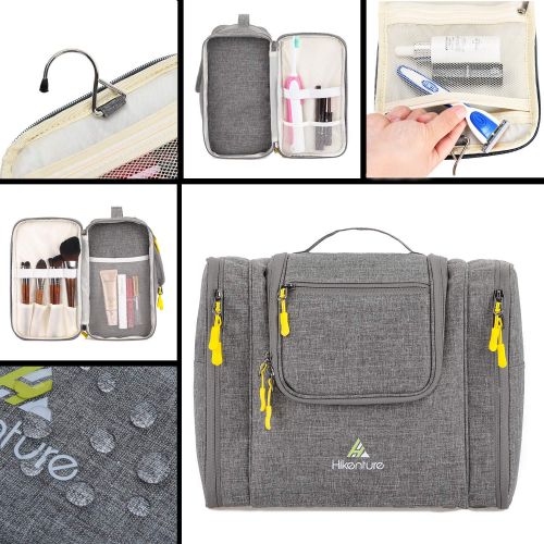  [아마존 핫딜] Hikenture Large Travel Hanging Toiletry Bag - Cosmetics Makeup Organizer for Bathroom,Gym, Hotel, Airplane(GL)