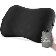 Hikenture Camping Pillow with Removable Cover - Ultralight Inflatable Pillow for Neck Lumbar Support - Upgrade Backpacking Pillow - Washable Travel Air Pillows for Camping, Hiking,