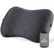 Hikenture Camping Pillow with Removable Cover - Ultralight Inflatable Pillow for Neck Lumbar Support - Upgrade Backpacking Pillow - Washable Travel Air Pillows for Camping, Hiking,