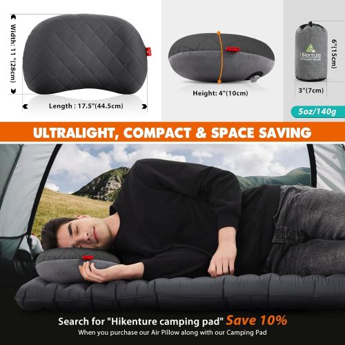  Hikenture Ultralight Double Sleeping Pad with 2 Inflatable Camping Pillow