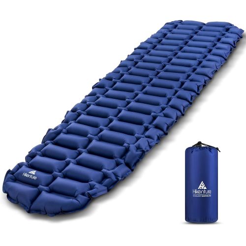  Hikenture Camping Sleeping Pad Mat - 2.5 Inch Ultra Thick Camping Mattress - Lightweight Inflatable Backpacking Pad - Ultralight Water Resistant Pad for Car Traveling, Hiking, Tent