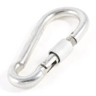 Hiking Camping Spring Snap Safety Screw Locking Carabiner Hook 3.9" Long by Unique Bargains