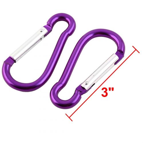  Hiking Aluminium Alloy D Ring Design Bag Bottle Carabiner Hook Keychain 3pcs by Unique Bargains