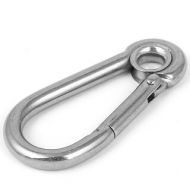 Hiking Spring Carabiner Snap Hook Hanger Lock Keychain 5mm Thickness by Unique Bargains